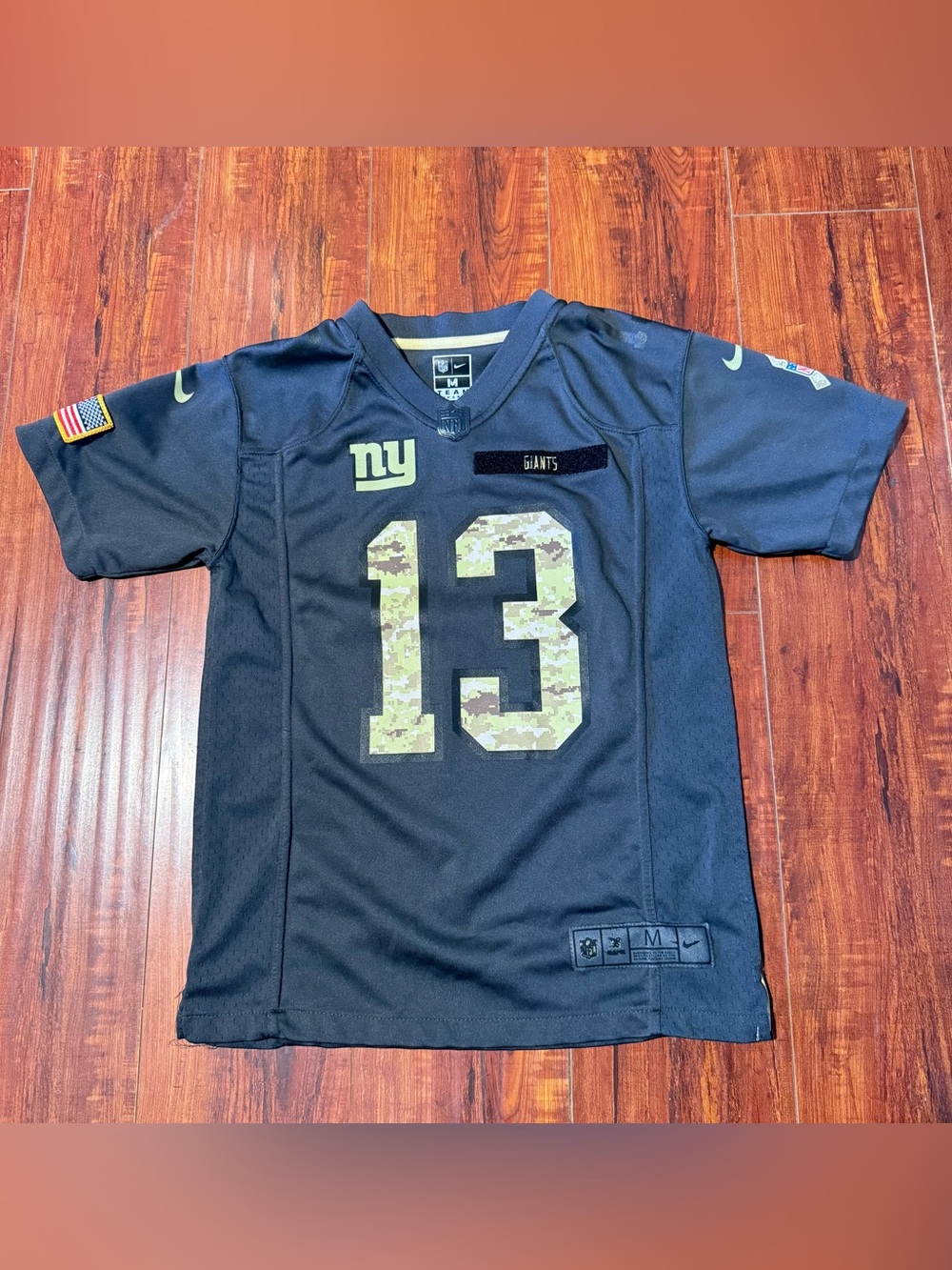 Odell Beckham Jr Boys/Kids #13 NY Giants Salute to Service NFL Jersey Sz Medium!